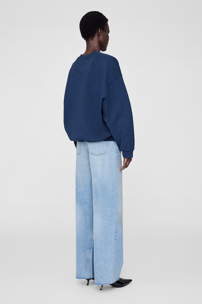 Anine Bing Jaci Sweatshirt Paris in Dark Blue