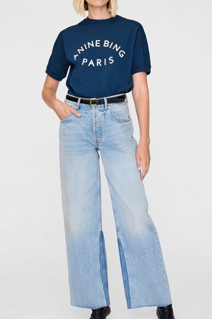 Anine Bing Jaylin Tee Paris in Dark Blue
