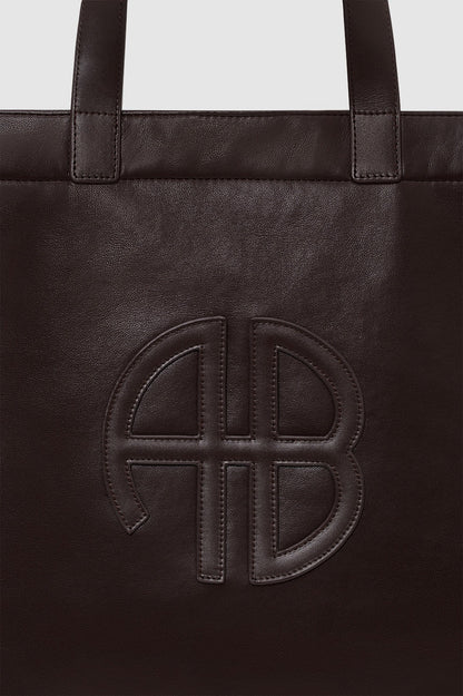 Anine Bing Large Rio Tote in Dark Brown