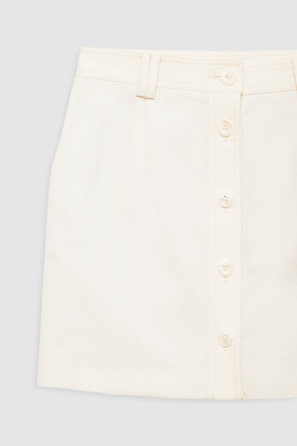 Anine Bing Zaire Mini Skirt in Cream