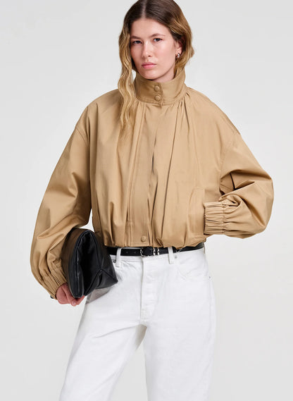 ALC Amélie Cotton Twill Jacket in Light Bark