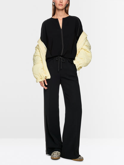 Marc Cain Track Pant w/ Side Stitch in Black