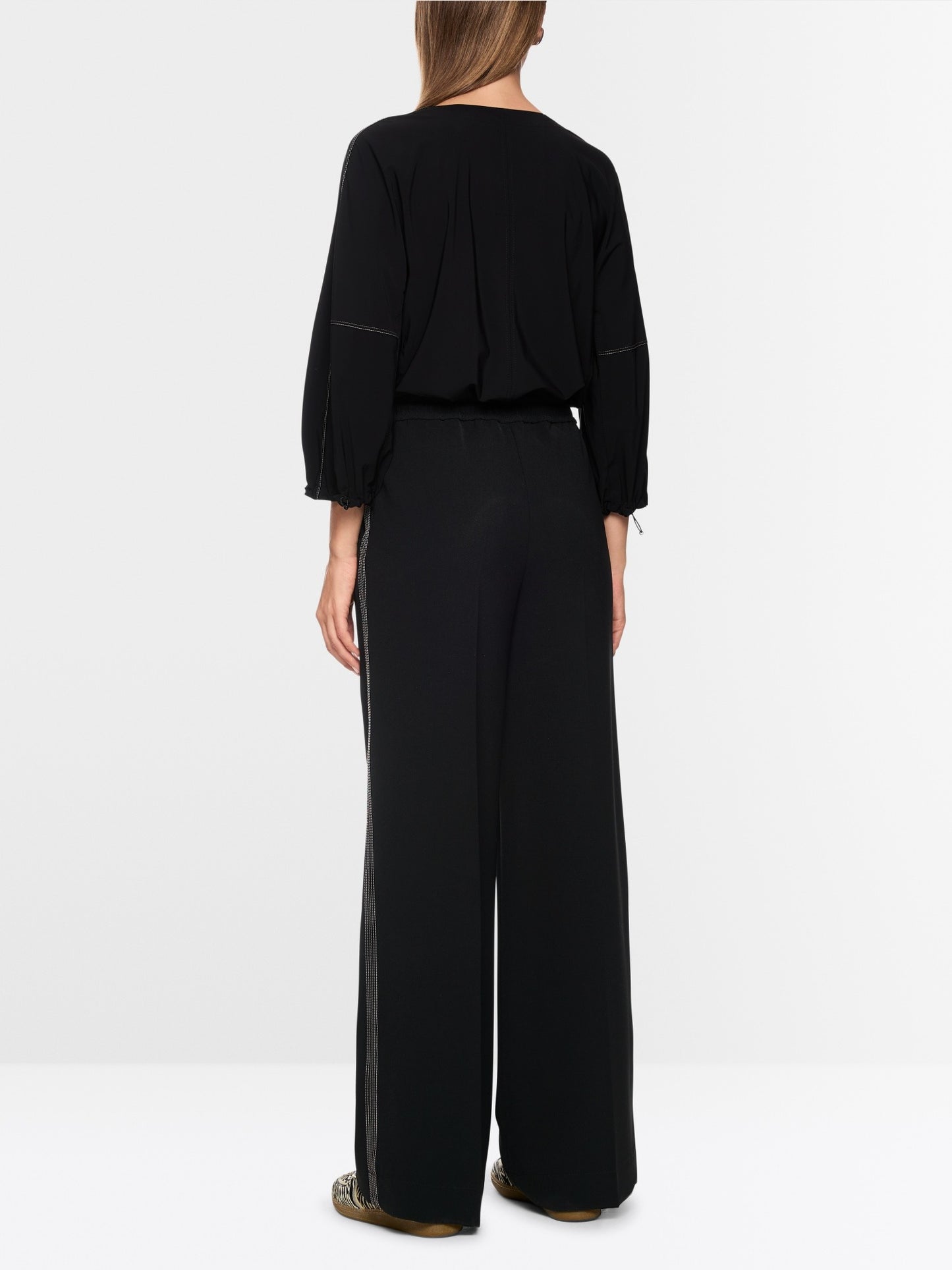 Marc Cain Track Pant w/ Side Stitch in Black