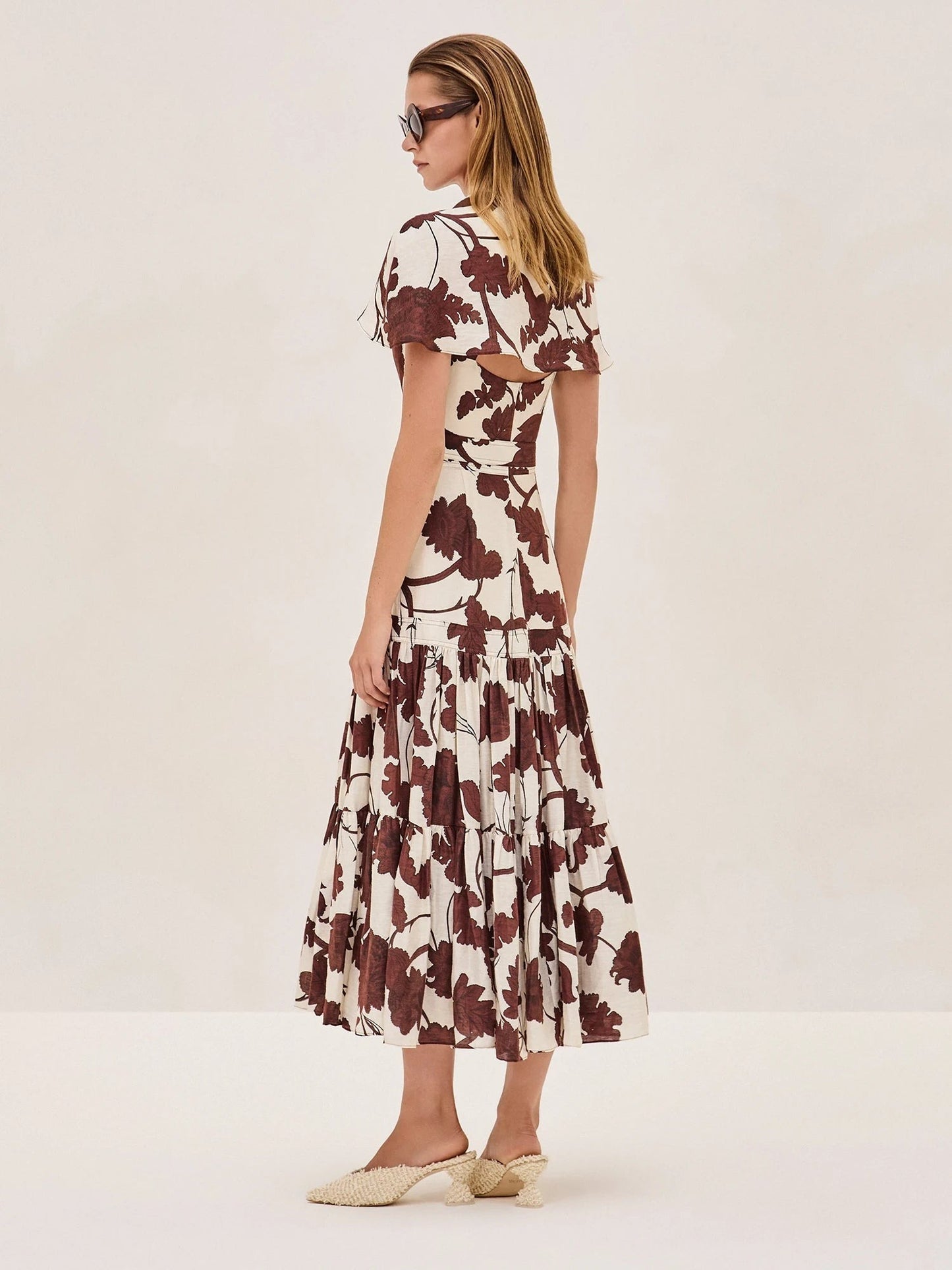 Alexis Avanna Dress Midi in Obsidian Brown