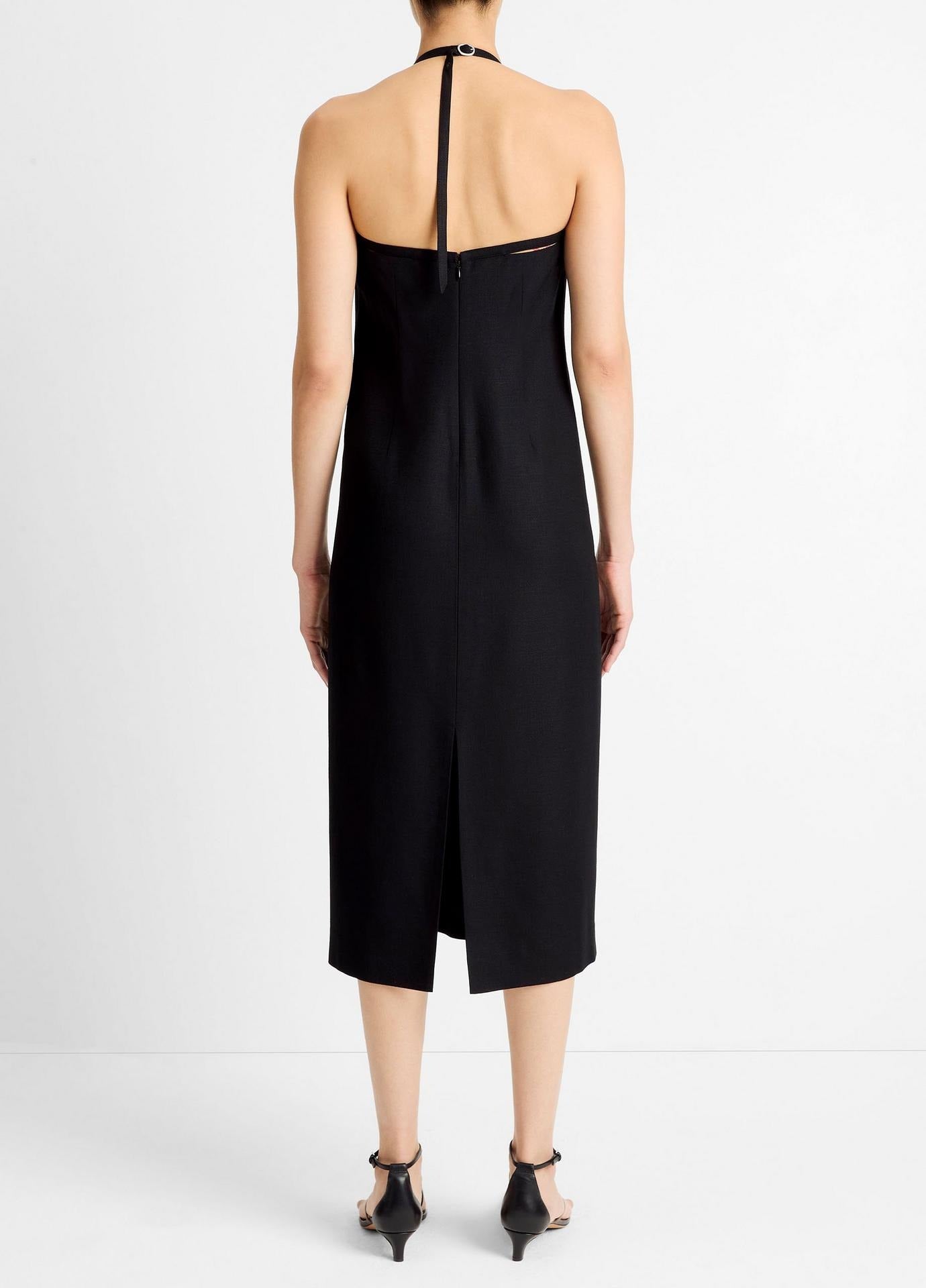 Vince Apron Halter Dress in Black