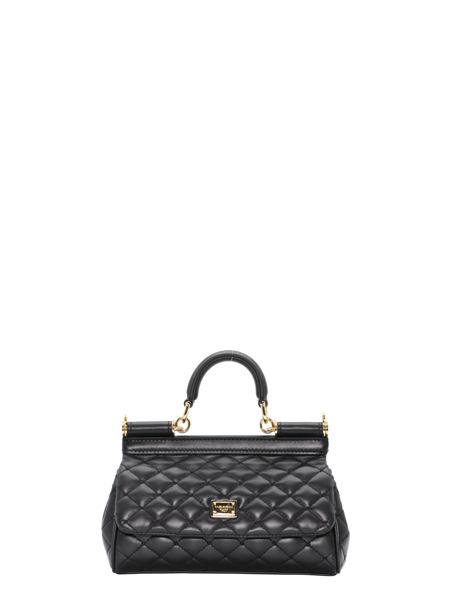 Dolce & Gabbana Small Sicily Top Handle Bag in Black