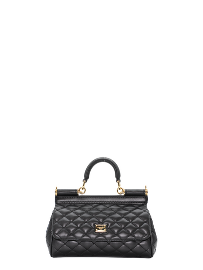 Dolce & Gabbana Small Sicily Top Handle Bag in Black