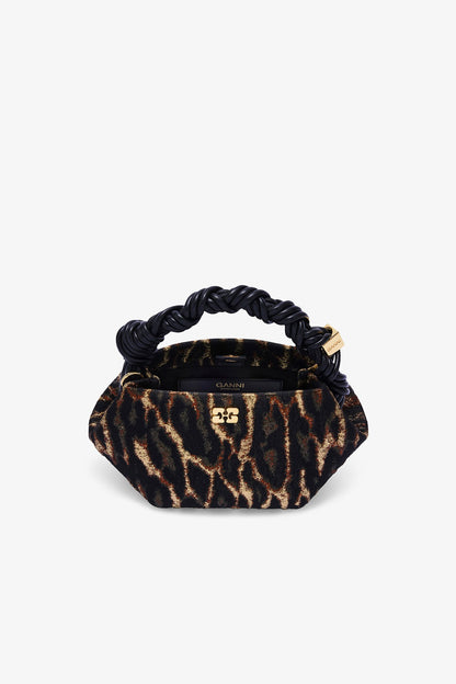 Ganni Metallic Cloque Mini Bou Bag in Antique Bronze