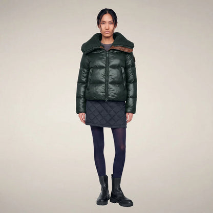 Save The Ducks Moma Puffer Jacket in Nori Green