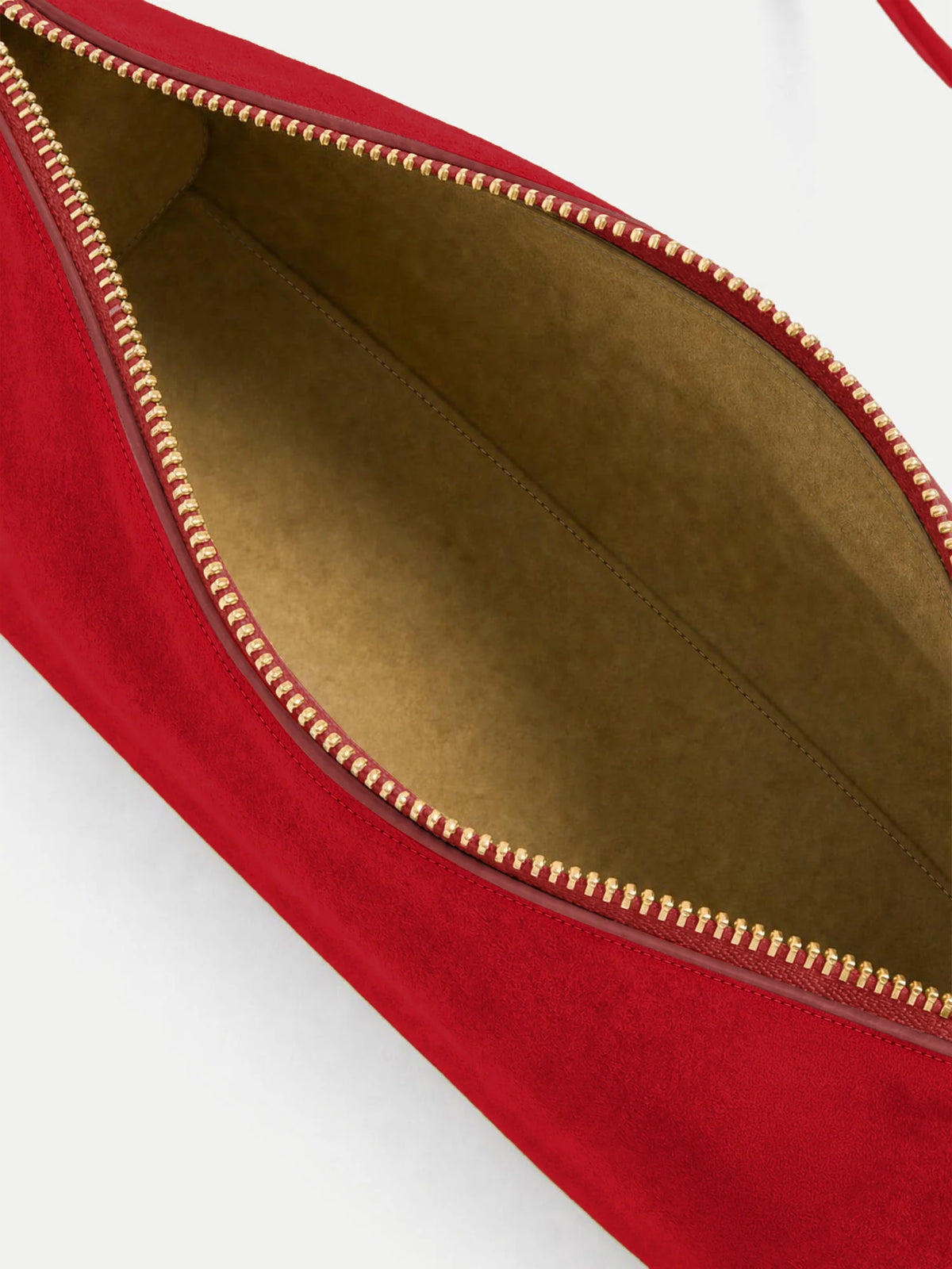 Veronica Beard Suede Prism Bag in Crimson