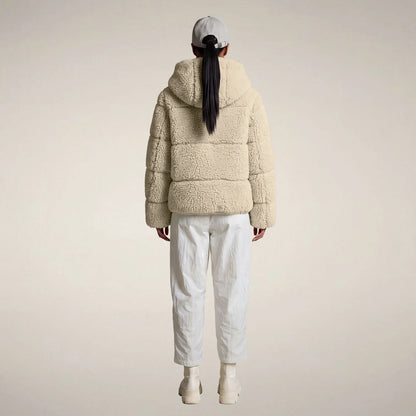 Save The Duck Lenora Faux Fur Puffer Jacket in Shore Beige