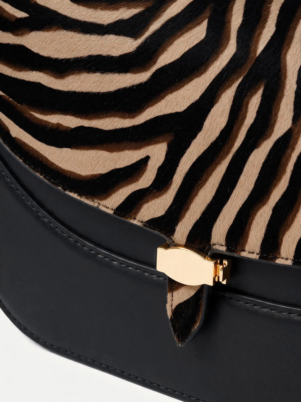 Veronica Beard Ziger Dash Saddle Bag in Tan Multi