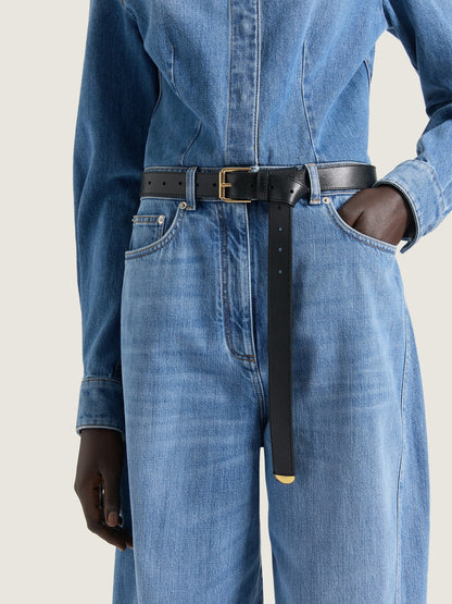 Givenchy 30mm Voyou Metal Belt in Black