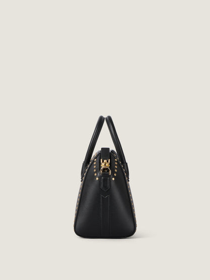 Givenchy Mini Antigona Bag in Box Leather with Studs Detail in Black