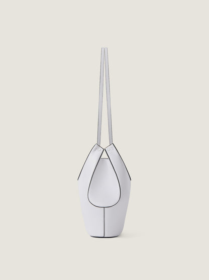 Givenchy Small Facet Tote Bag Grained Leather in Cloud Grey