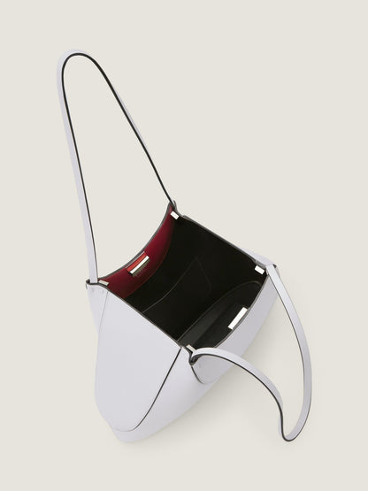 Givenchy Small Facet Tote Bag Grained Leather in Cloud Grey