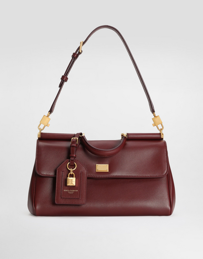 Dolce & Gabbana My Sicily Handbag in Bordeaux Plongé Calfskin