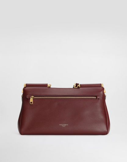 Dolce & Gabbana My Sicily Handbag in Bordeaux Plongé Calfskin