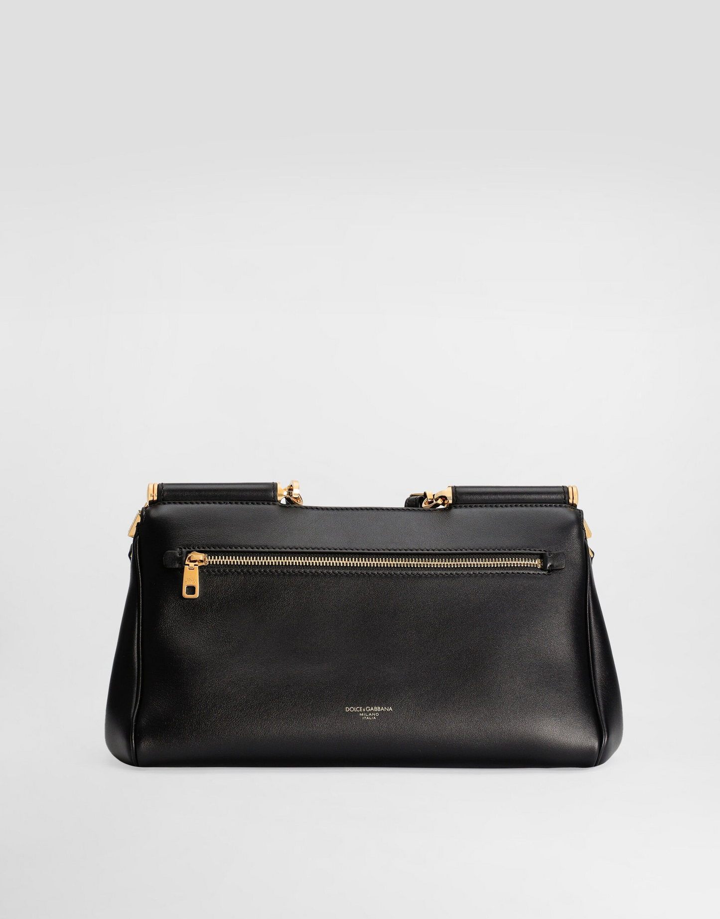 Dolce & Gabbana My Sicily Handbag in Black Plongé Calfskin