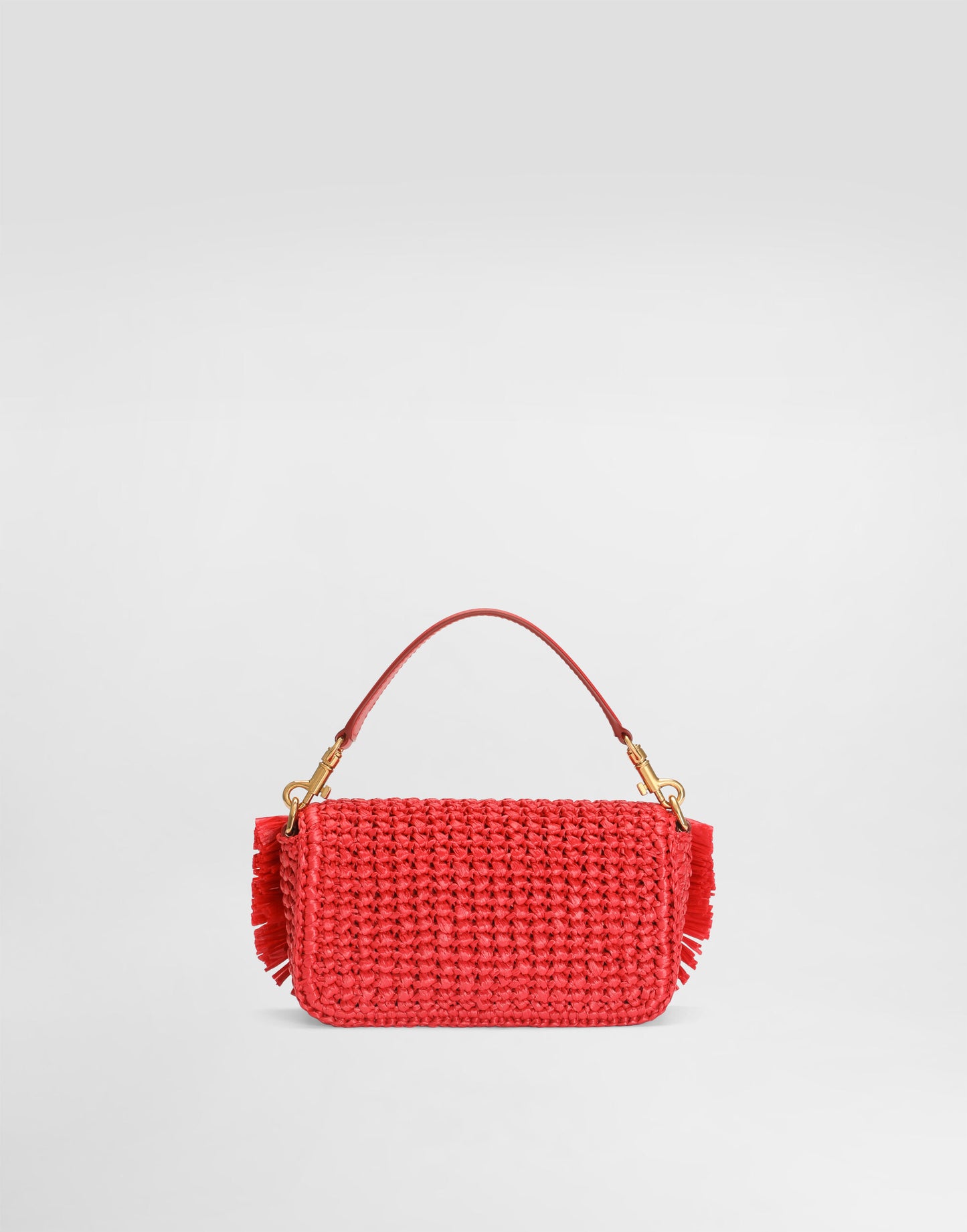 Dolce & Gabbana 3.5 Shoulder Bag in Raffia in Poppy Red