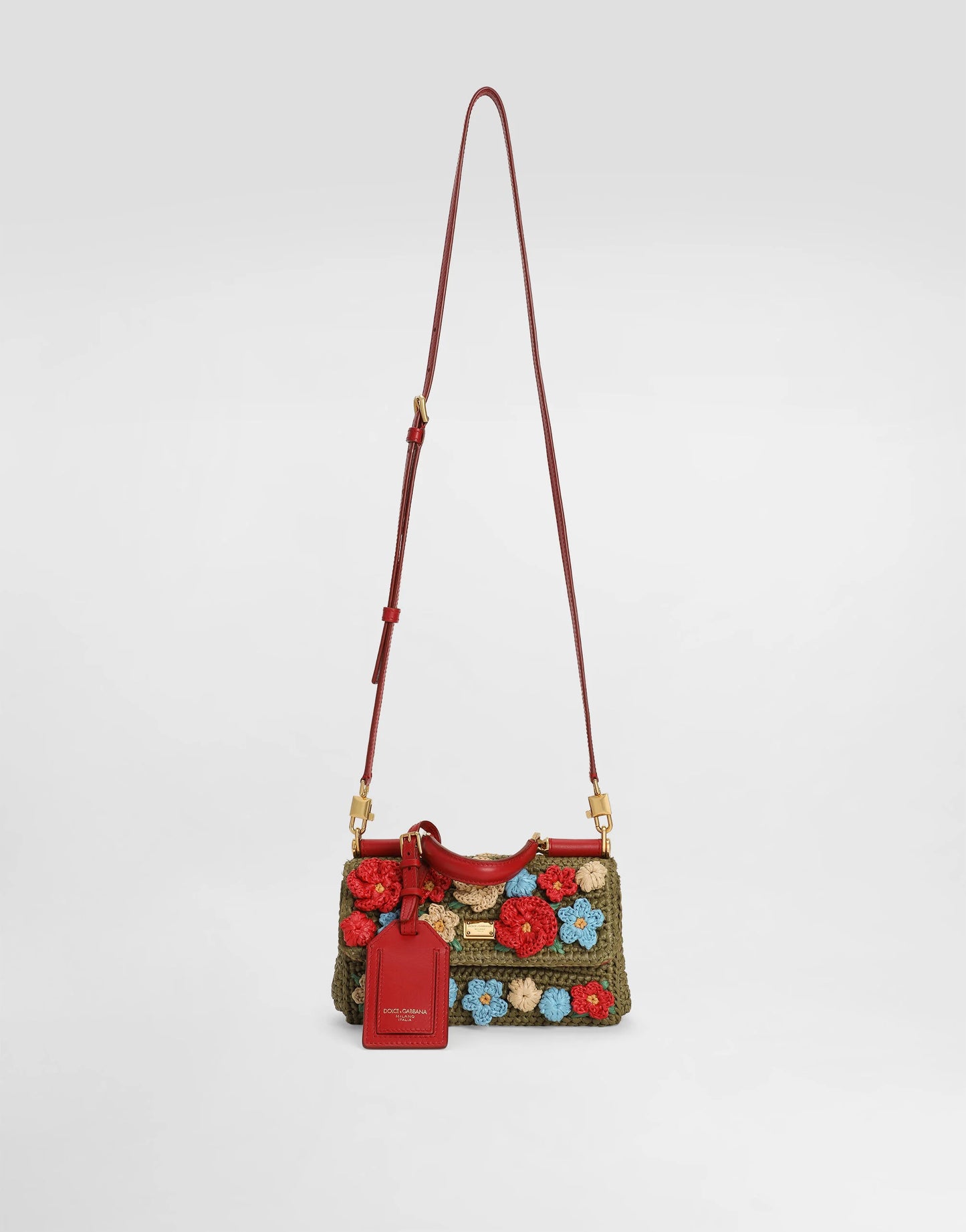 Dolce & Gabbana Top Handle Bag in Green Multicolour