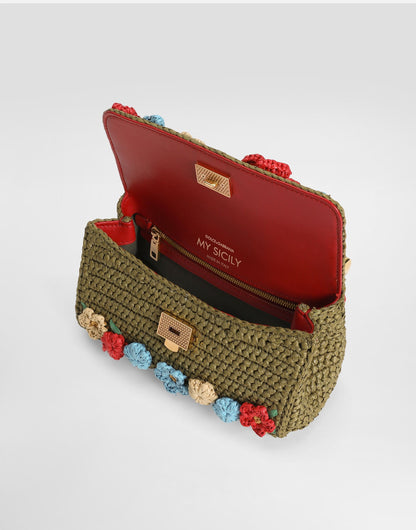 Dolce & Gabbana Top Handle Bag in Green Multicolour