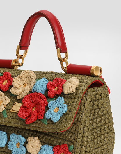 Dolce & Gabbana Top Handle Bag in Green Multicolour