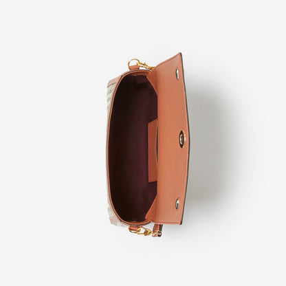 Burberry Top Handle Note Bag in Briar Brown