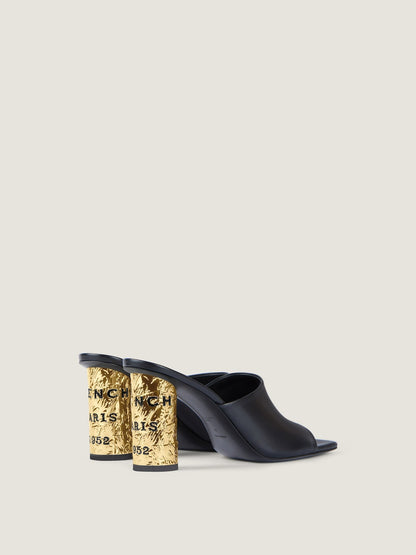 Givenchy Tape Heeled Mules Leather in Black