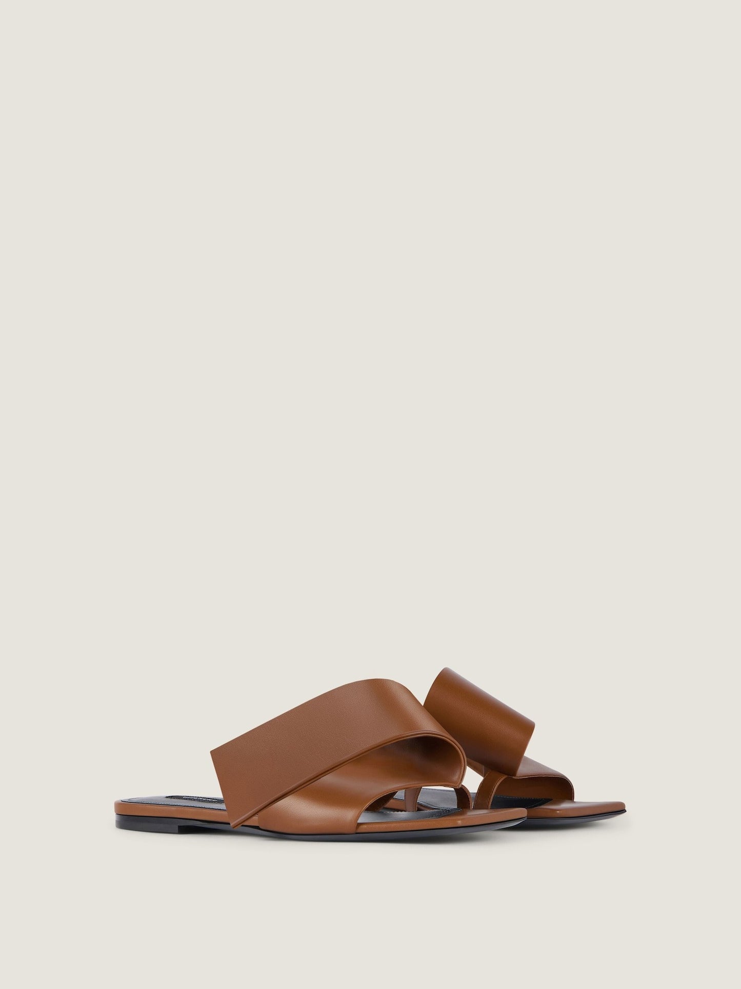 Givenchy Twisted Ribbon Flat Sandal in Tan