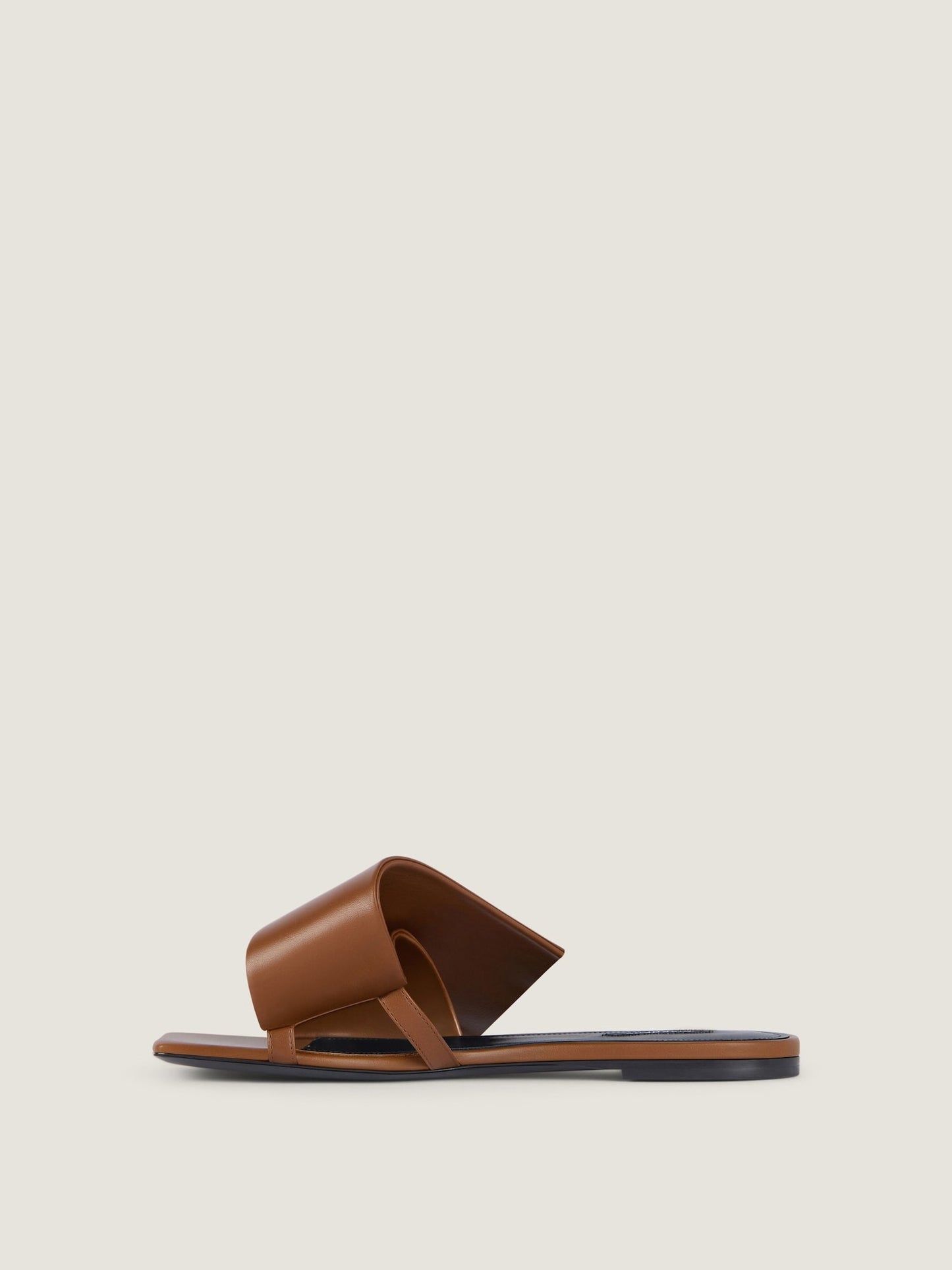 Givenchy Twisted Ribbon Flat Sandal in Tan