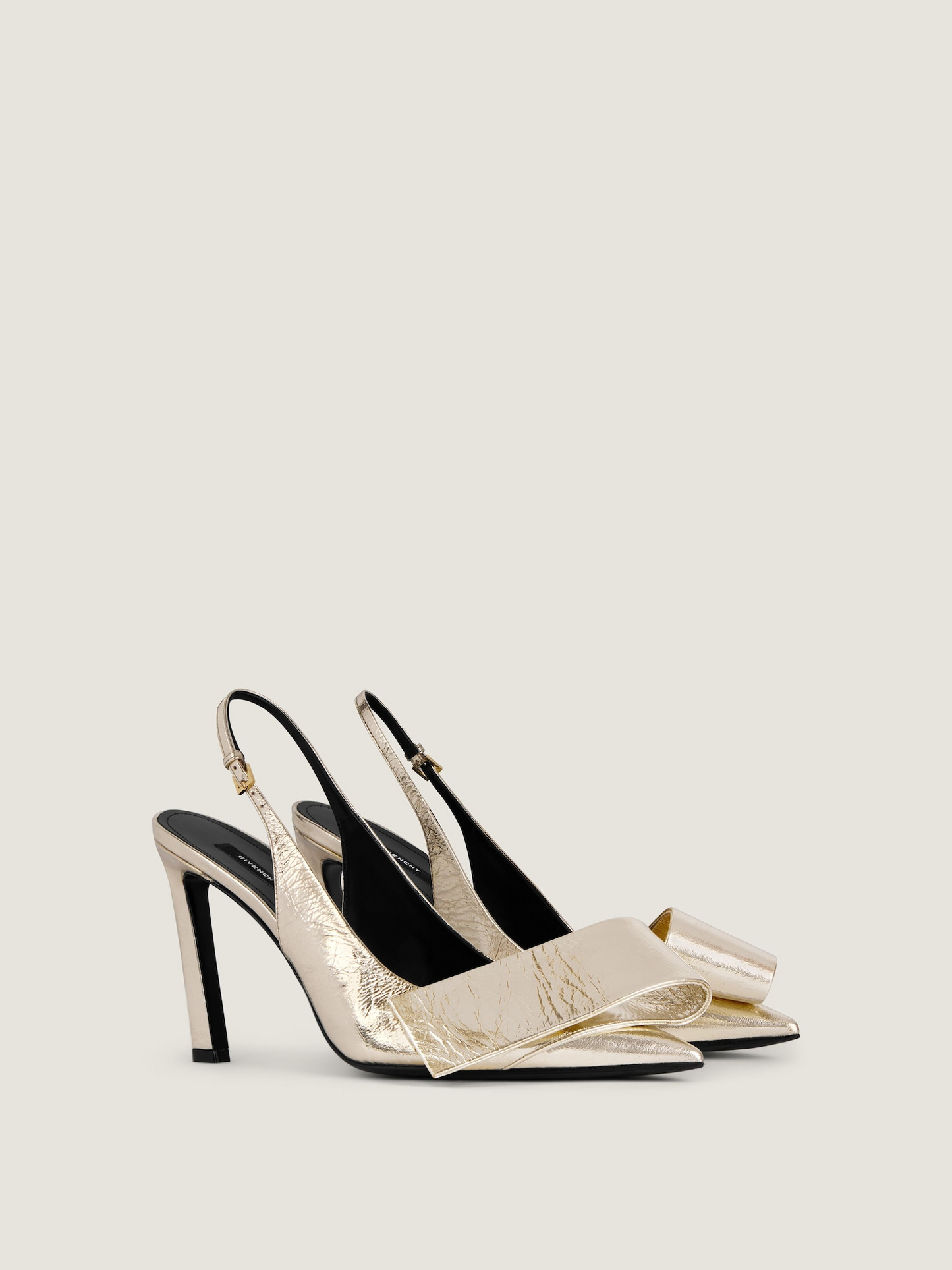 Givenchy Twisted Ribbon Slingback 95MM Heel in Golden