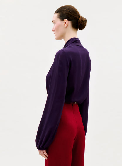 Silvia Tcherassi Tea Blouse in Plum
