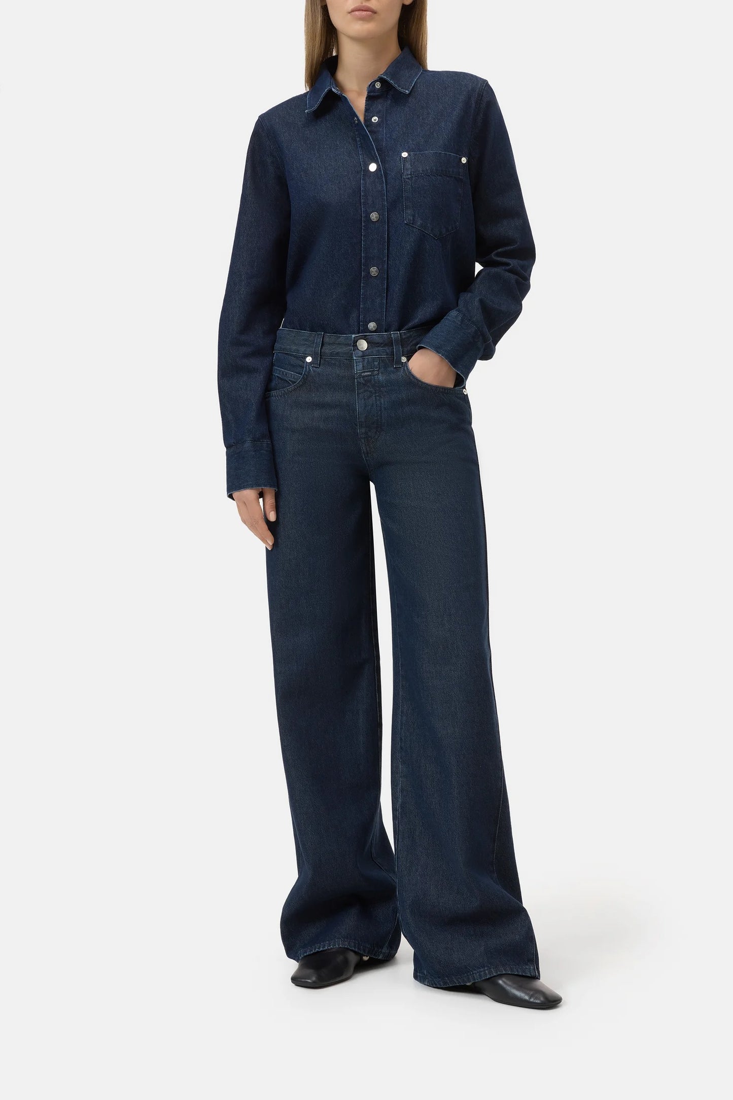 CLOSED Nikka Wide Jeans in Dark Blue