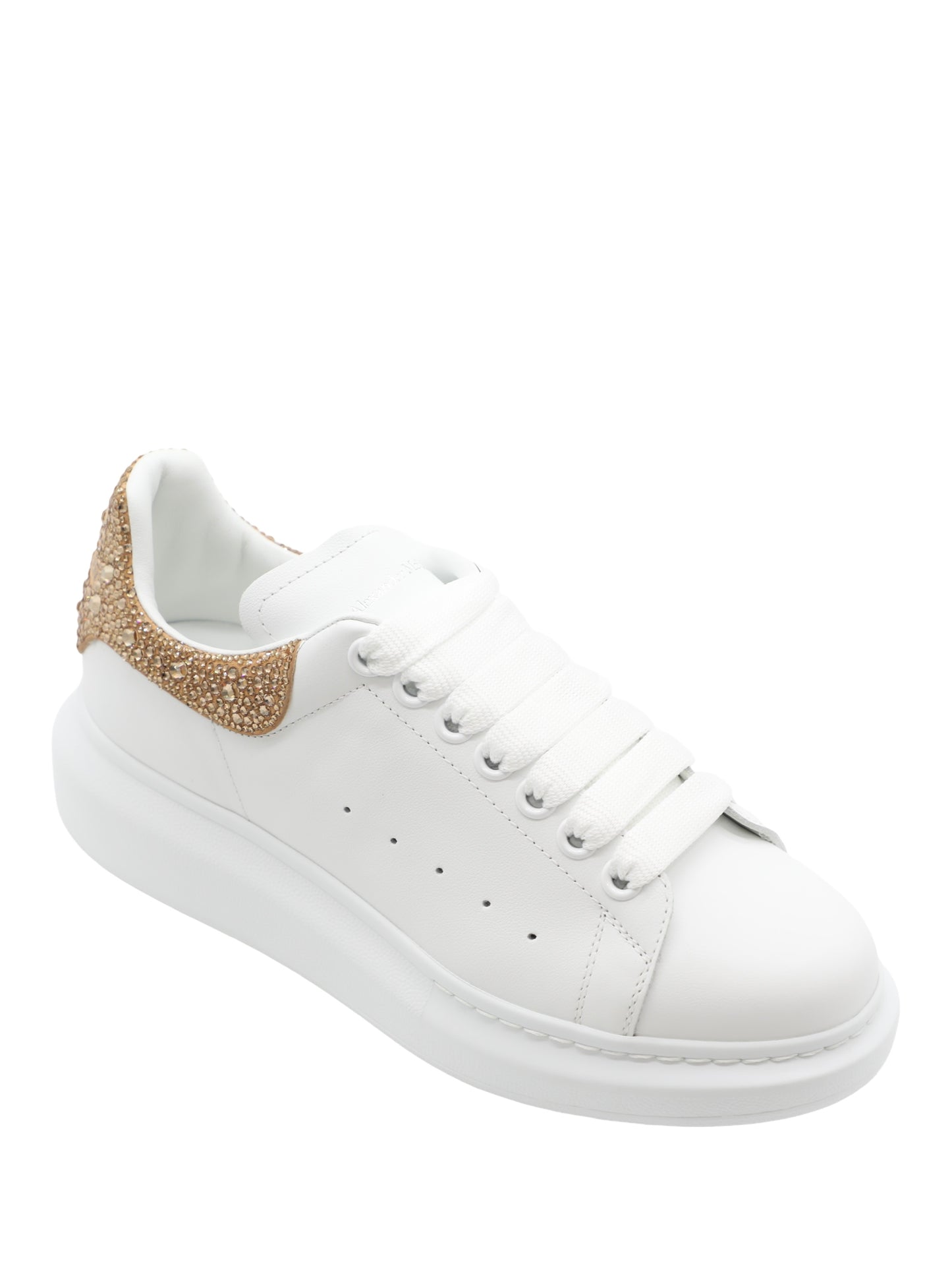 Alexander McQueen Oversized Sneaker in White/Dark Camel