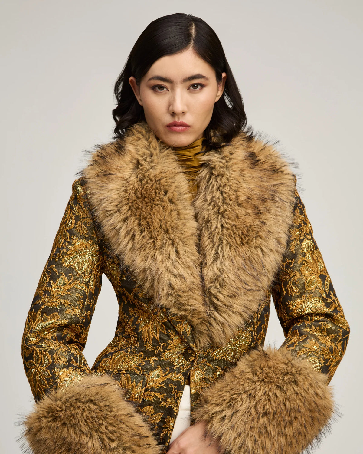 Cinq à Sept Ivella Coat in Gold