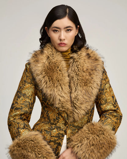 Cinq à Sept Ivella Coat in Gold