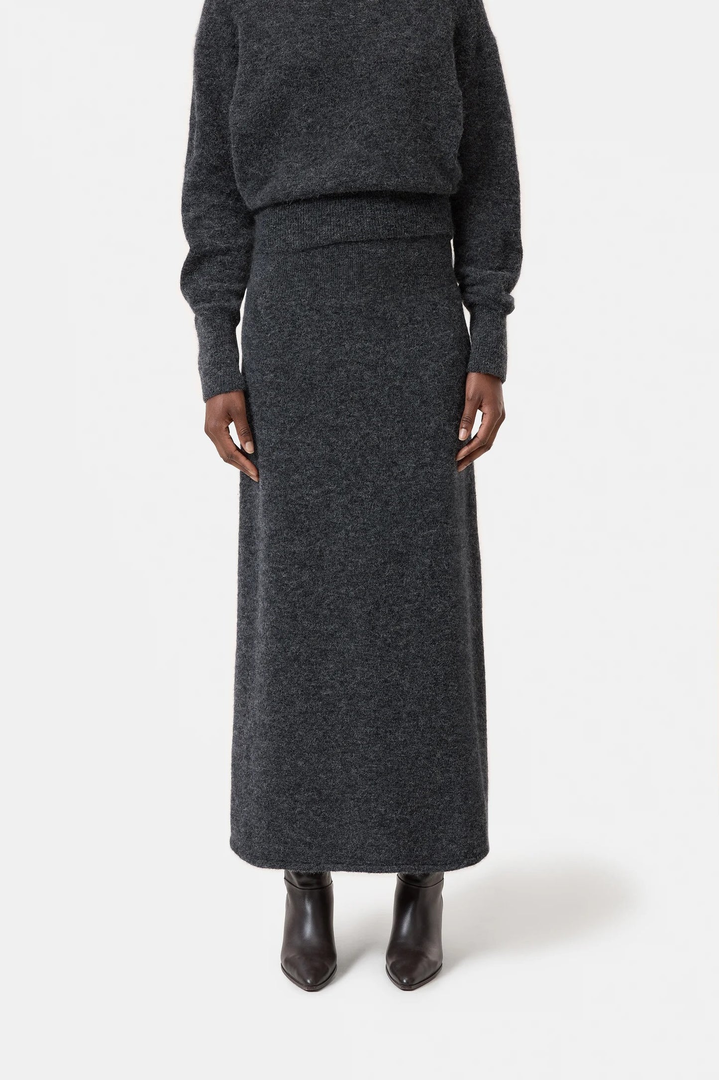 CLOSED Easy Skirt in Dark Grey Melange