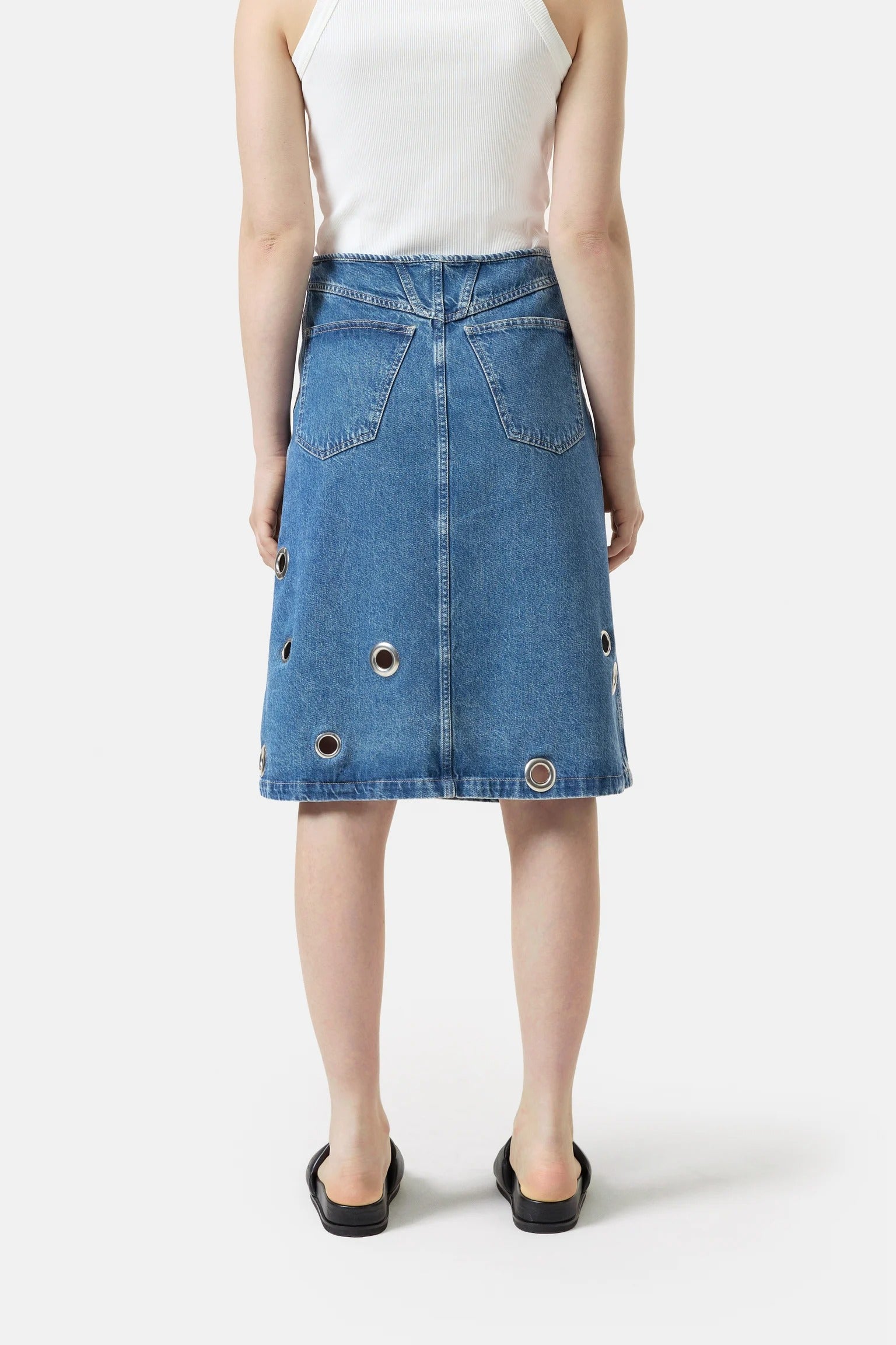 CLOSED Wrap Skirt Midi in Mid Blue – Leigh's of Breton Village