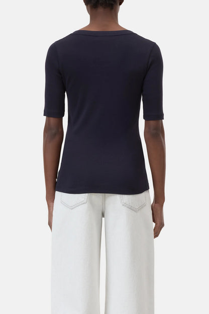 CLOSED Wide Neck Short Sleeve in Dark Night