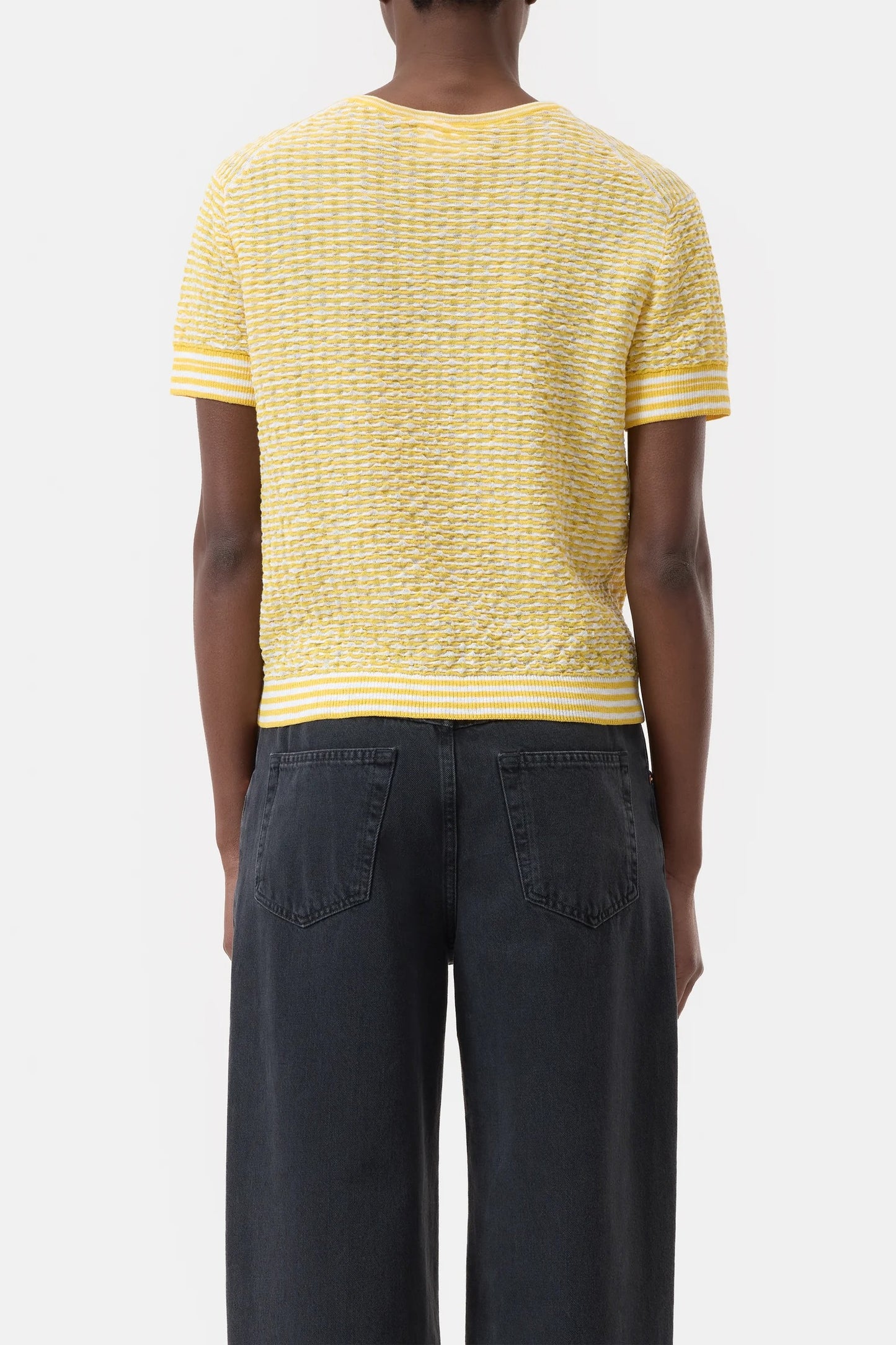 CLOSED Crew Neck Short Sleeve in Mango Yellow