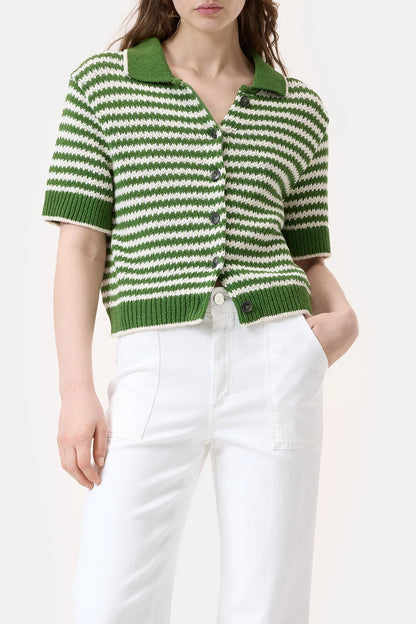 CLOSED Cardigan Short Sleeve in Matcha Green