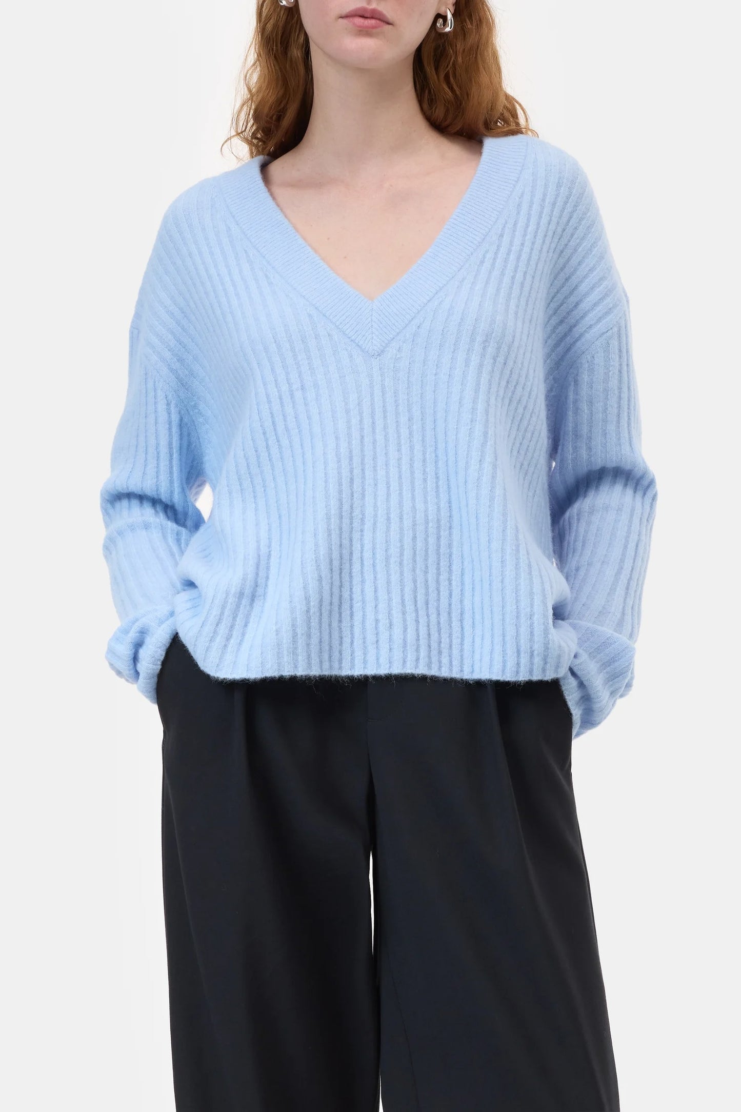 CLOSED Wool and Alpaca Mix Jumper in Powder Blue