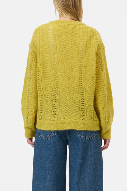 CLOSED Crewneck Cardigan in Golden Yellow