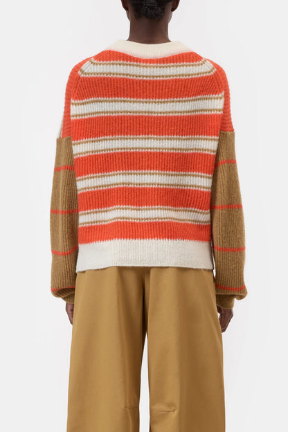 CLOSED Crewneck Long Sleeve in Coral Red