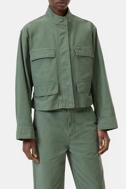 CLOSED Cropped Field Jacket in Matcha Green