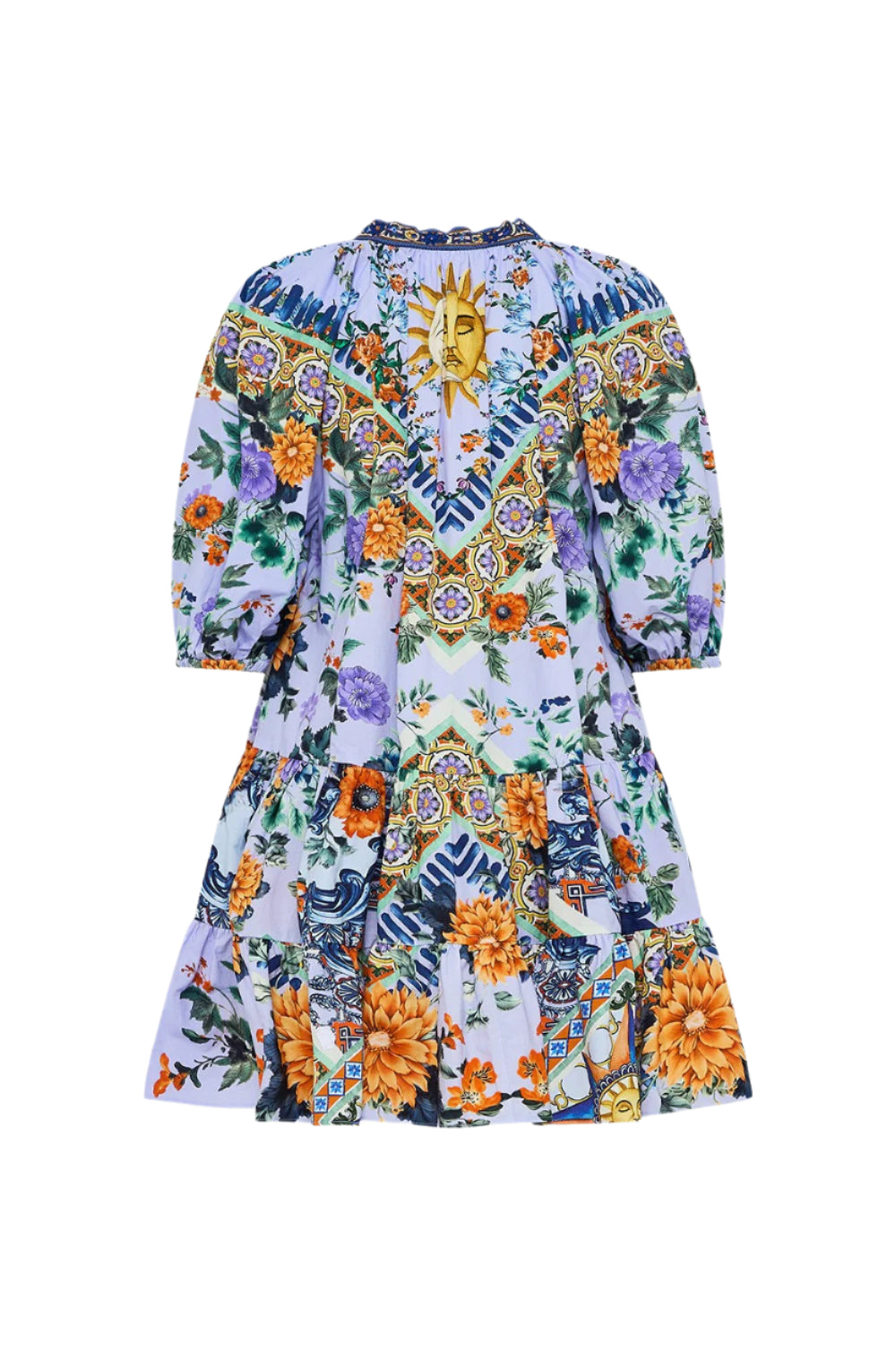 Camilla Puff Sleeve Shirt Dress in Luscious in Lisbon
