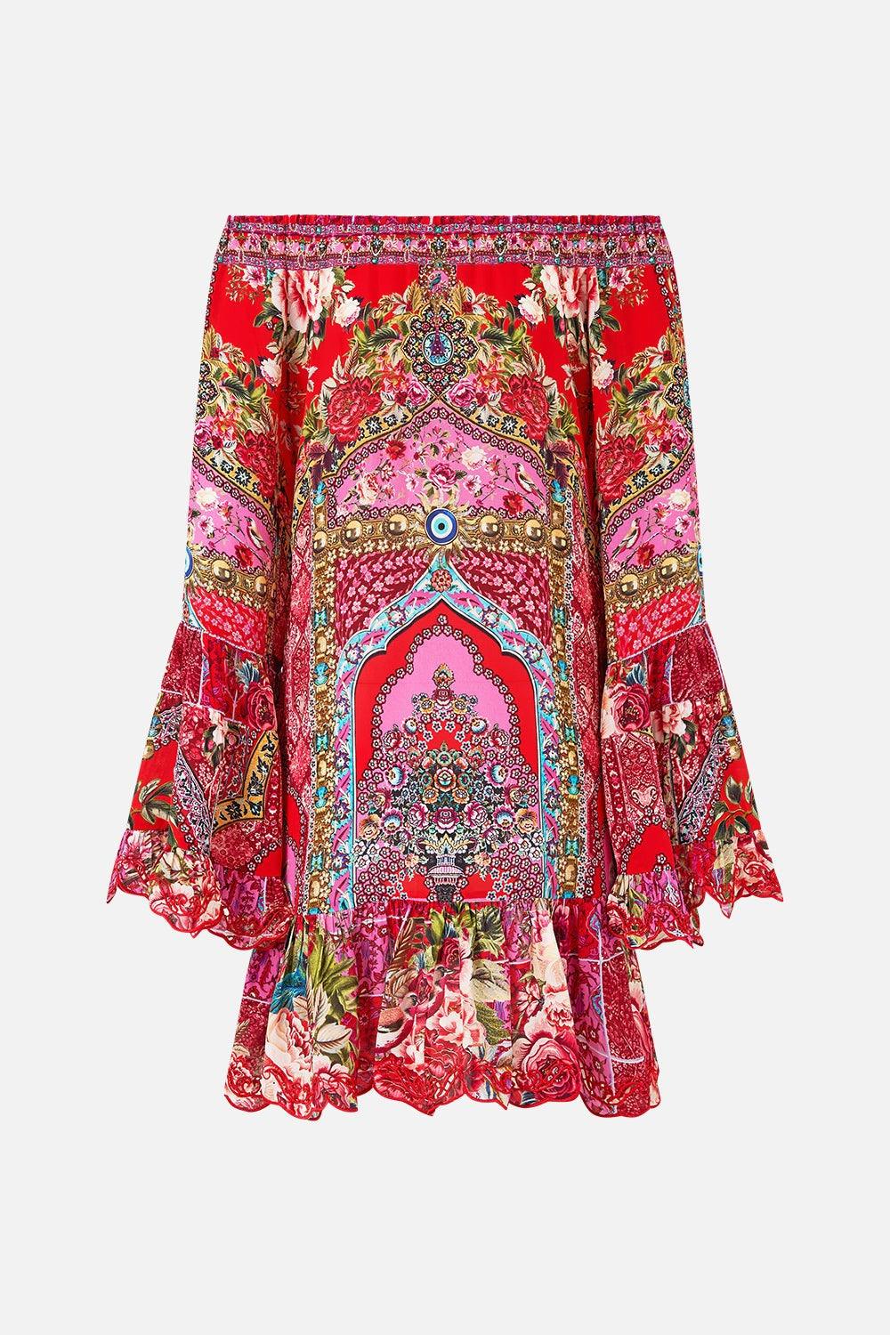Camilla A-Line Frill Dress in Heirloom Empire