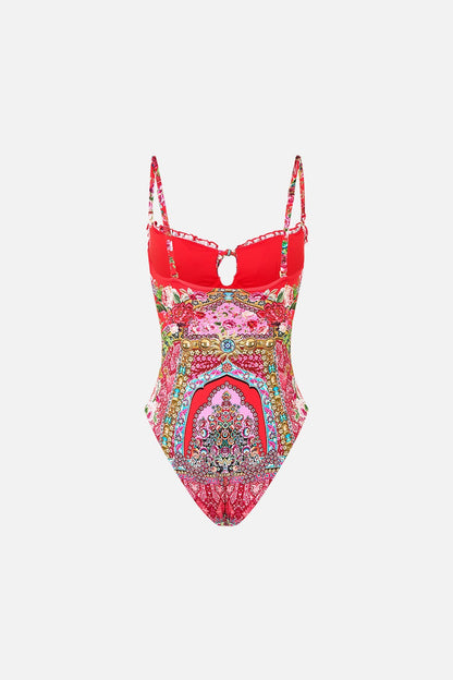 Camilla Ruched Up Underwire One Piece With Front Tie in Heirloom Empire