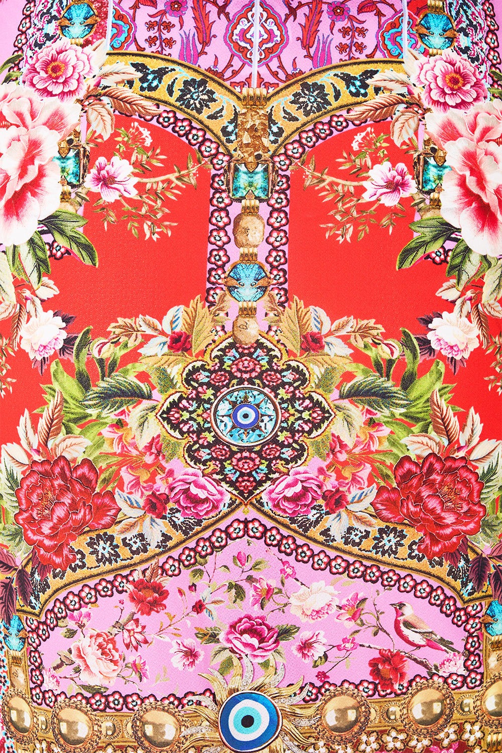 Camilla Multi Wear Long Sarong w/ Frill Edge in Heirloom Empire